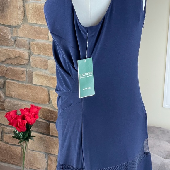 LAUREN-RALPH LAUREN~Tulle-Panel Cocktail Dress-NWT - Picture 6 of 8